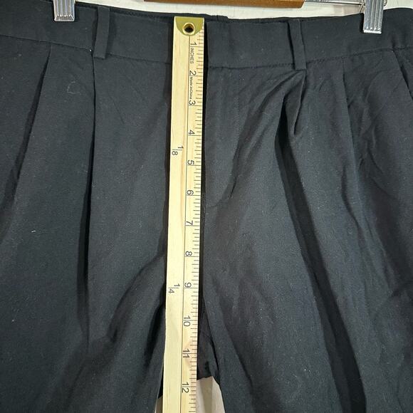 Madewell Women's Trouser Black Pleated Wool Blend‎ High Rise Ankle Pants Size 2 - Picture 7 of 12